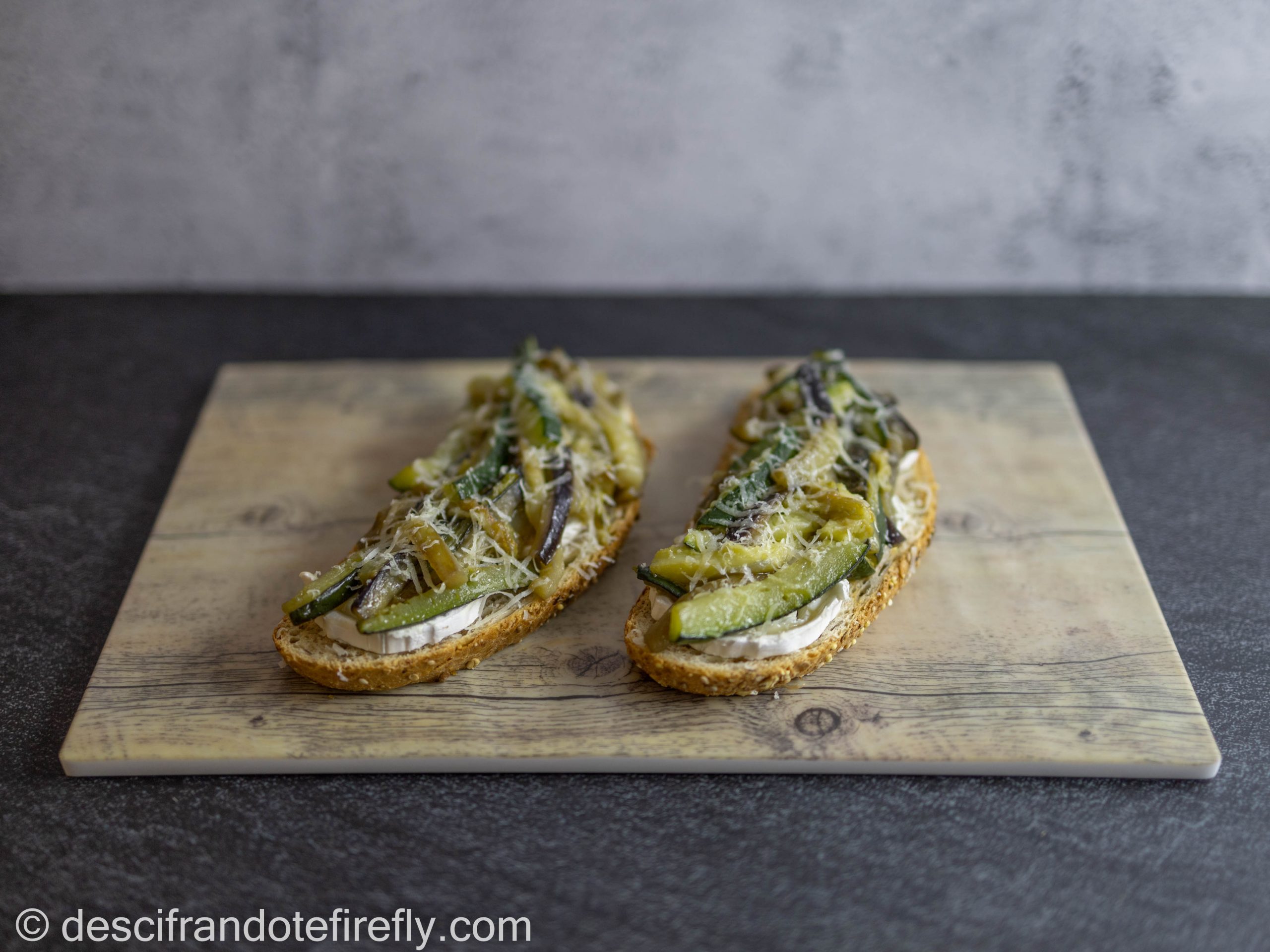 Tostas con verduras