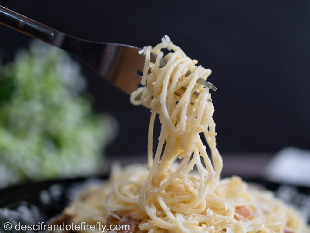 Espaguetis con jamón