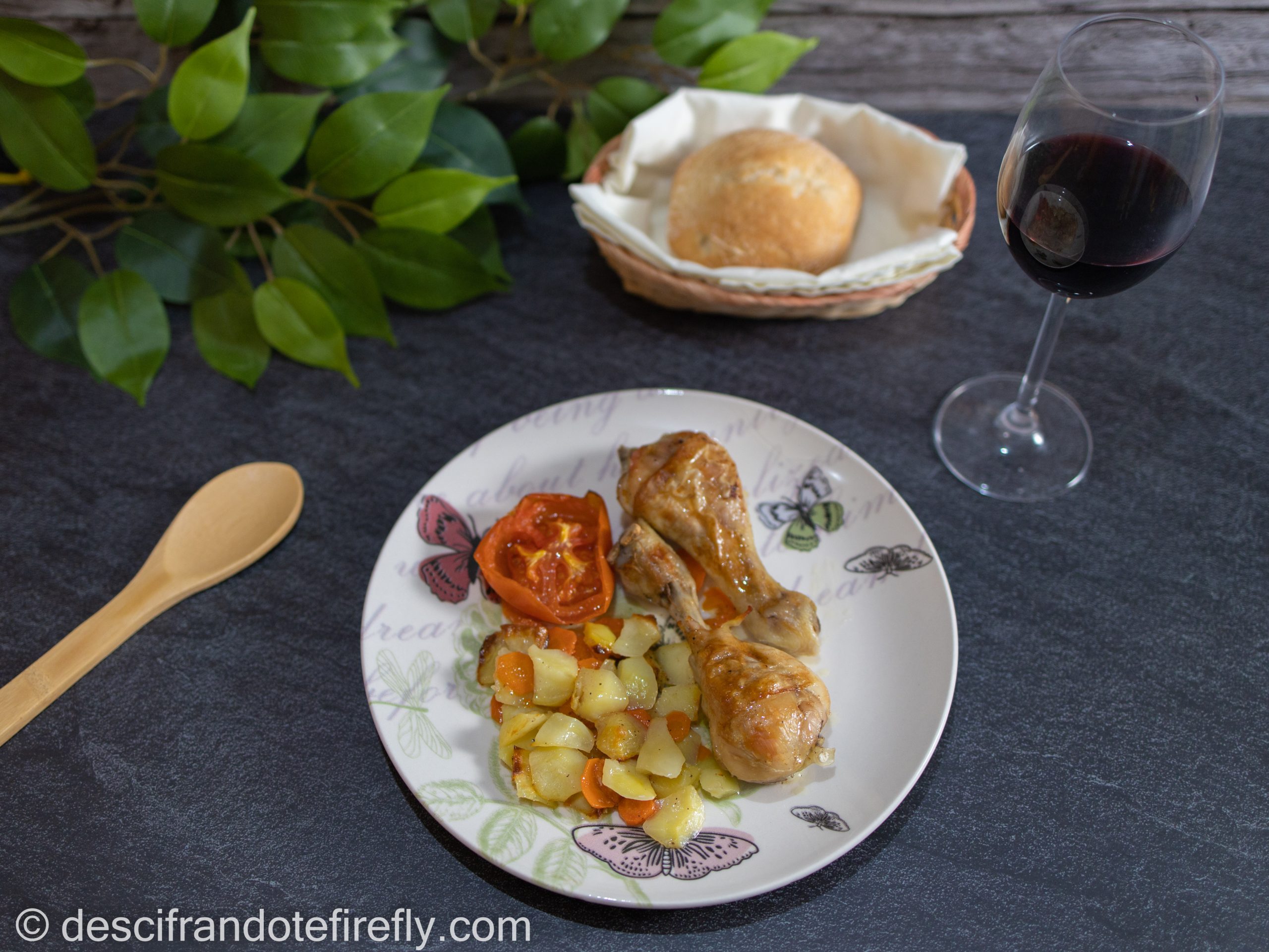 Pollo al horno con patatas