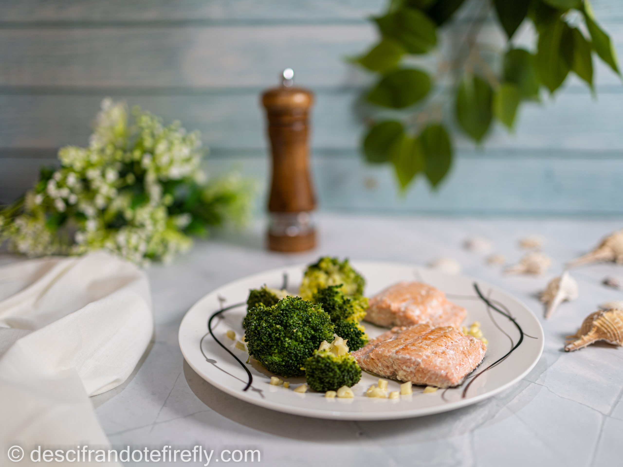 Salmón con brócoli
