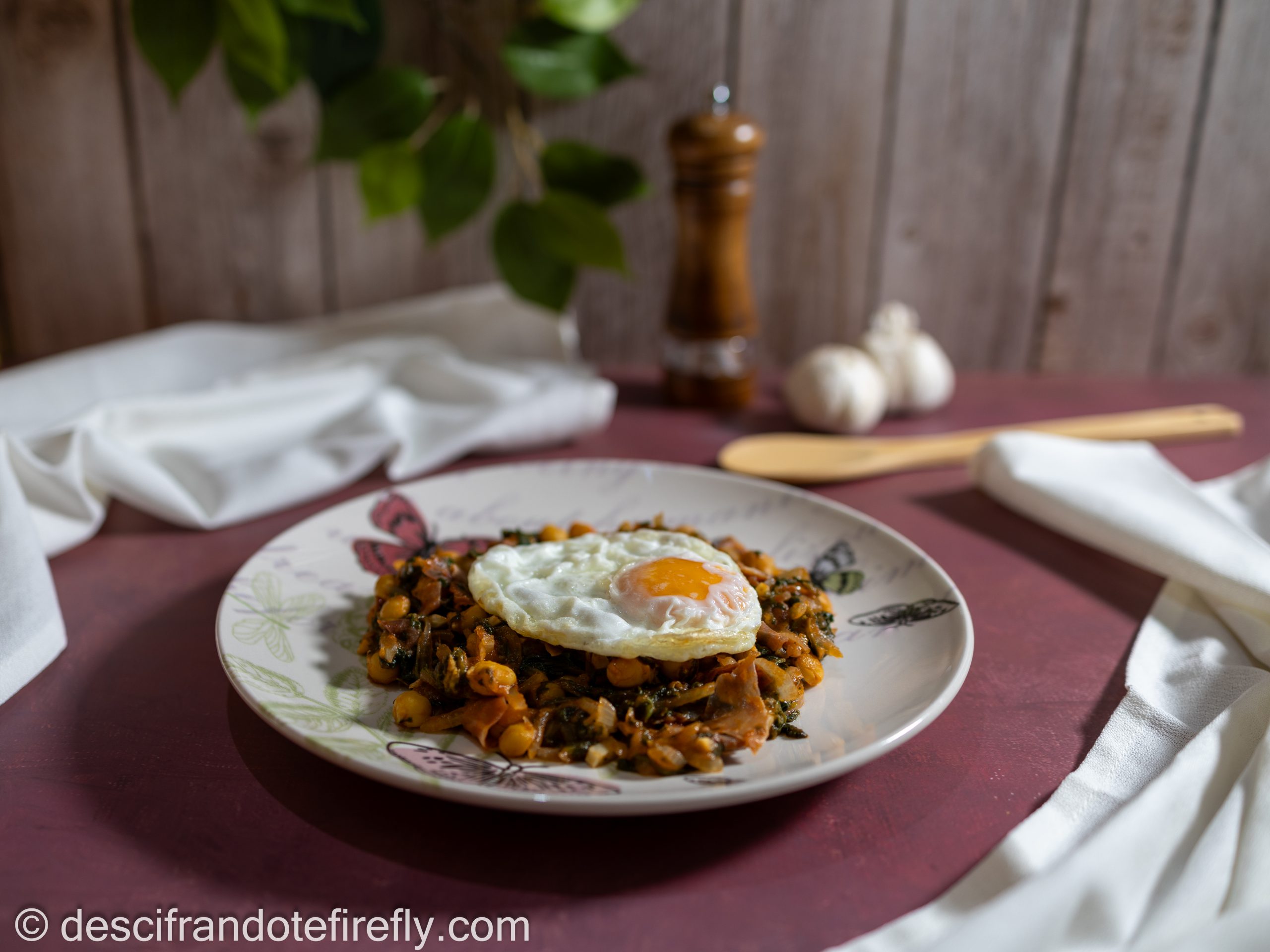 Garbanzos con espinacas